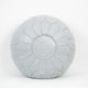 LEATHER MOROCCAN POUF, OTTOMAN, FOOTSTOOL - GRAY