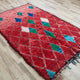 6'9"x4'4" Vintage Moroccan Boujad Rug