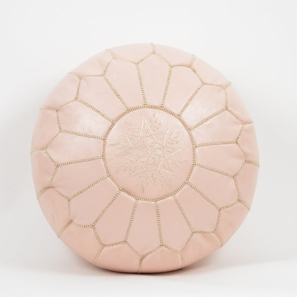 Moroccan Leather Pouf