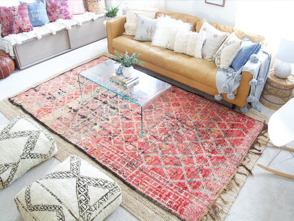 9'2'' x 5'5'' Vintage Boujad Rug